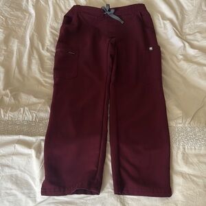 Figs Burgundy Pants XSP